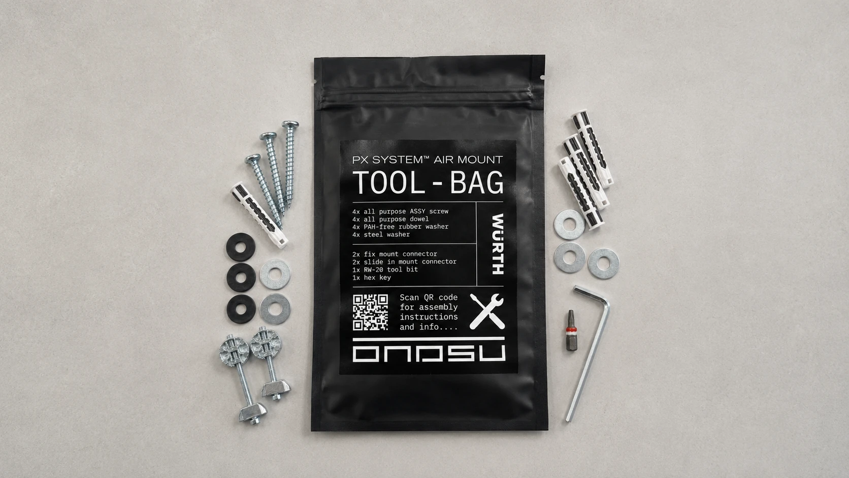 Mount tool bag · fixings by Würth